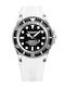 Bobroff Мъжки Часовник 44mm Автоматичен с Бяла Стоманена Гривна