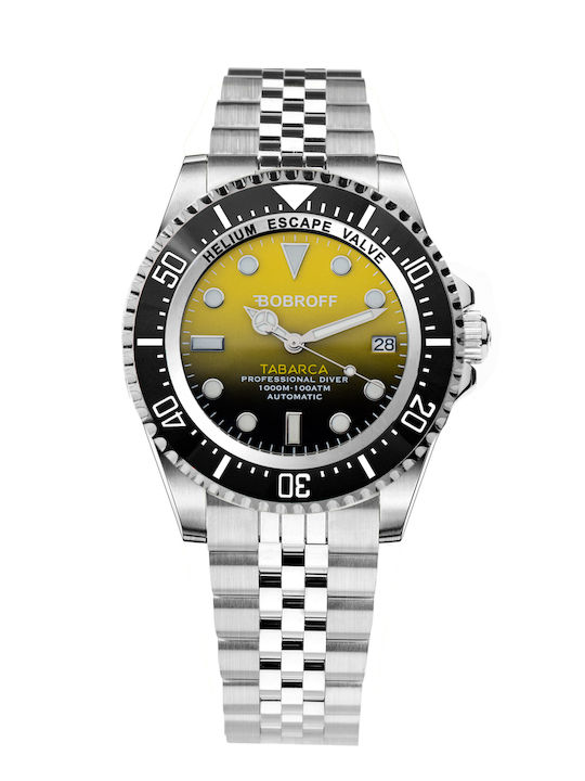 Bobroff Мъжки Часовник 44mm Автоматичен с Жълт Ацетиленов Гривна