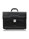Leder Herrentasche Geldbörse Schwarz