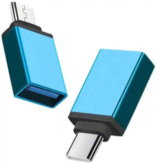 Data Converter USB-C male to USB-C male Blue 1pcs