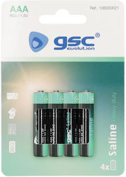 GSC Game World Zink-Batterien Zink AAA 1.5V 4Stück