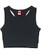 Kids Sleeveless Black Crop Top