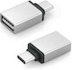 Data Μετατροπέας USB-C male σε USB-A male Ασημί 1τμχ