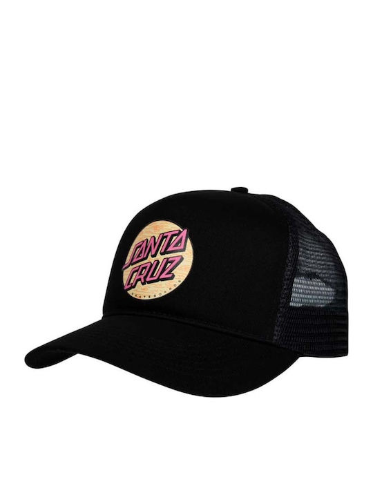 Черна шапка Santa Cruz Wagon Dot Meshback Cap