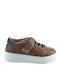 Kids Sneakers with Scratch Tabac Brown