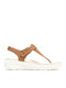 Women's Flat Sandals in Brown Color