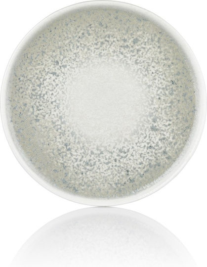 By Bone Plate Shallow made of Porcelain Gray with Diameter 21cm