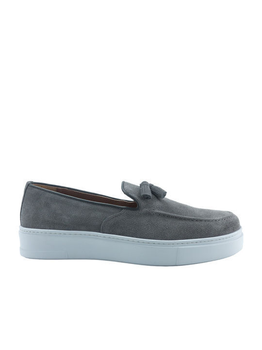 Men's Leather Casual Shoes Gray