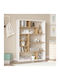 Bibliotecă Decora Natural-white 90x22x123.6cm