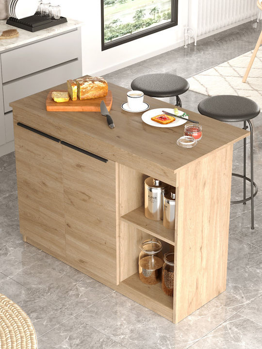 Kogile Table Kitchen Wooden Natural Shade 120x60x88.2cm