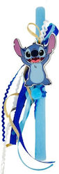 Stitch Ξύλινο Στοιχείο Λαμπάδα Lilo & Stitch Στρογγυλή Αρωματική Γαλάζια