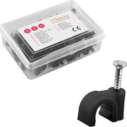 Hyper-fix Ροκα Διαμετρο Καλωδιου 7mm Υψος 8.9mm Καρφι 1.70x16,9mm Μαυρο Koyti 100 Τεμ Hyper-fix Ροκα Διαμετρο Καλωδιου 7mm Υψος 8.9mm Καρφι 1.70x16,9mm Μαυρο Koyti 100 Τεμ