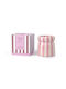 Grecian Sand Plant-Based Candle 184g Lilac Striped Ceramic Jar Cabana Paddywax