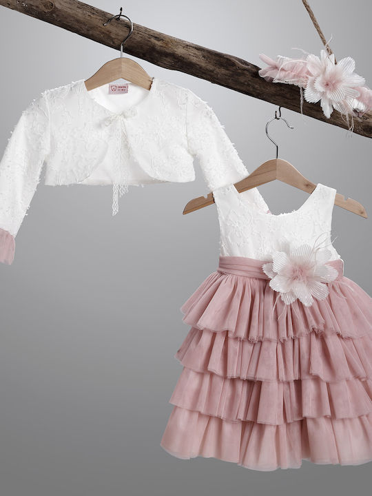 New Life Pink Baptism Clothes Set with Hair Acc...