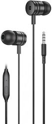Leewello Hx-12 In-ear Handsfree Ακουστικά με Βύσμα 3.5mm Γκρι