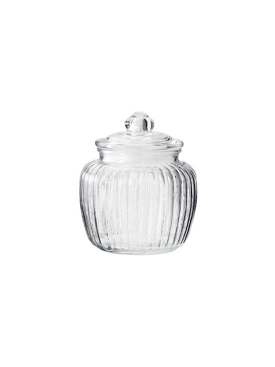 Leone Glass Coffee Jar with Lid Transparent 1200ml 1 Piece