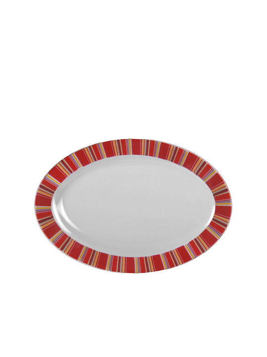 Galifas Serving Platter Oval made of Porcelain Red 36x24cm