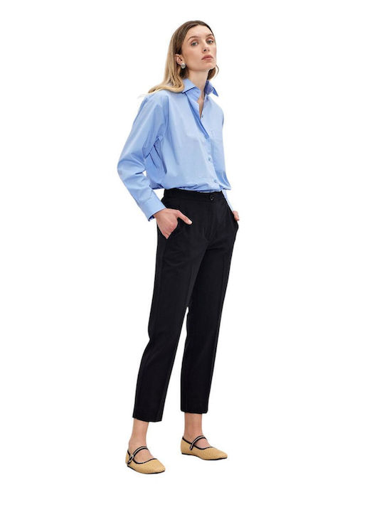 Damen Stoff Hose Marineblau