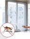 Window Mosquito Net With Velcro Permanent White 100x100cm