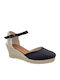 Damenplattformen im Espadrilles-Stil Schwarz