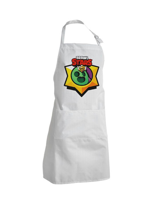 Koupakoupa Brawl Stars Spike Ποδιά Κουζίνας Λευκή 22x40cm KP_29434_apron-bbq-adult