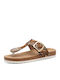 Flache Sandalen für Damen in Braun Farbe