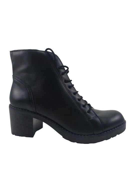 Leather Women's Ankle Boots Black