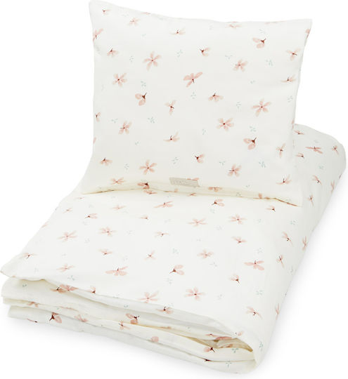 Cam Cam Copenhagen Set Baby Duvet Cover with Pillowcase Windflower Creme White