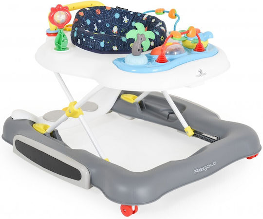 Cangaroo Regalo Baby Walker with Music for 6+ Months Gray