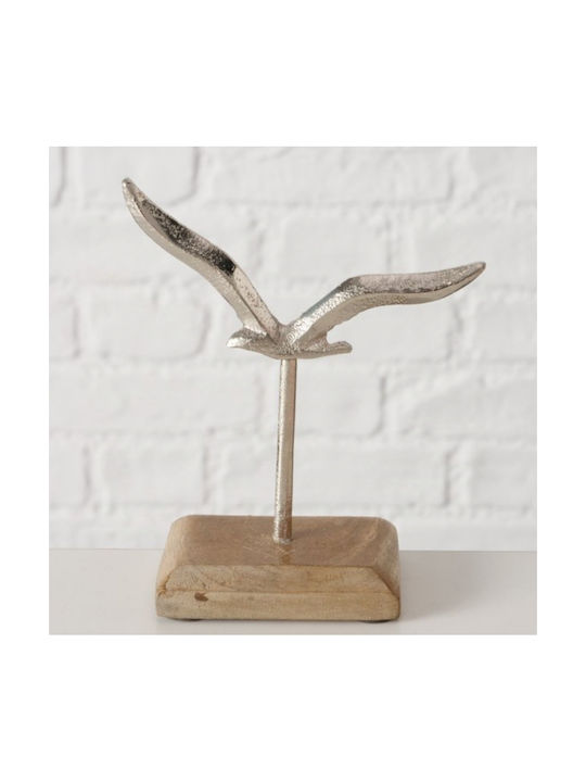 Flaire Pescăruș Decorativ Handmade 13 cm Argintiu