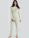 Crazy Farm Winter Women's Pyjama Set Green