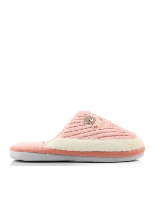 Pink Cozy Soft Bear Slippers