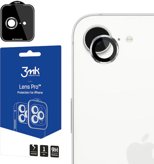 3MK Lens Protection Pro Camera Protection Tempered Glass Silver for the iPhone SE4, iPhone 16E