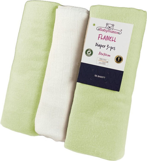 Matex Swaddle Blanket Verde 70x80εκ. 3buc