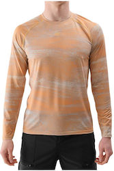 4F Fahrradtrikot Herren Lange Ärmel Road Bike Orange
