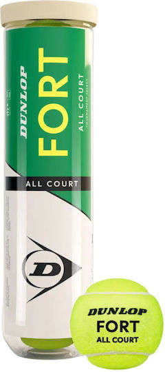 Dunlop Fort All Court Tennis Ball's X 4 4-ball Can