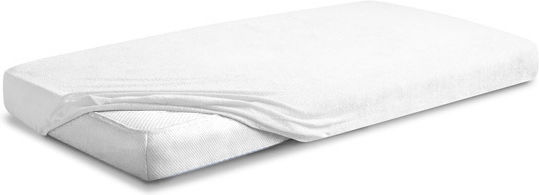 Matex Бебешки Чаршаф За Количка Памук с ластик Бял 60x120бр