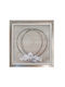 Wall-Mounted Square Wedding Crown Case / Photo Frame Wooden Silver Patina 30x30cm
