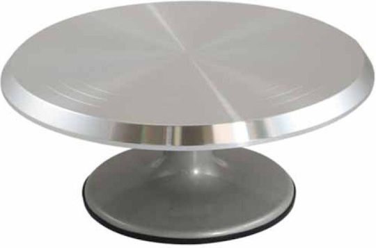 Kuchenständer Aluminium mit Deckel & Fuß Silber 35x12cm