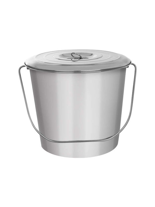 Orion Waste Bin from Inox Steel with Sensor Silver 12L