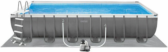 Intex Ultra Frame Πισίνα PVC 7900lt με Μεταλλικό Σκελετό 732x366x132εκ. Γαλάζια