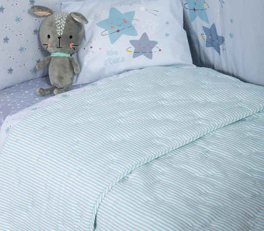Nef-Nef Homeware Бебешка кувертюра Микрофибър Aqua 80x110см Nef-Nef Homeware Бебешка кувертюра Микрофибър Aqua 80x110см