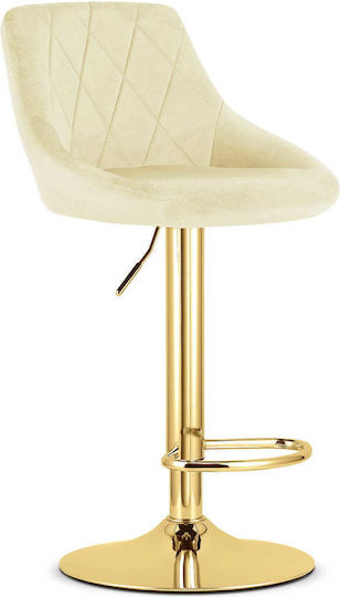 Stool Bar Kast Beige Velvet 45.5x36x85cm Stool Bar Kast Beige Velvet 45.5x36x85cm