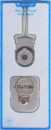 Newtop Ring Holder Κινητού σε Ασημί χρώμα RING-14300