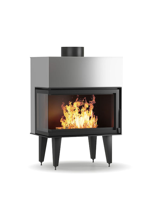 Thermiki Ats Stable Hydro Corner 900 Ενεργειακό Τζάκι Ξύλου 27.2kW Αριστερή Γωνία με Ανοιγόμενες Πόρτες