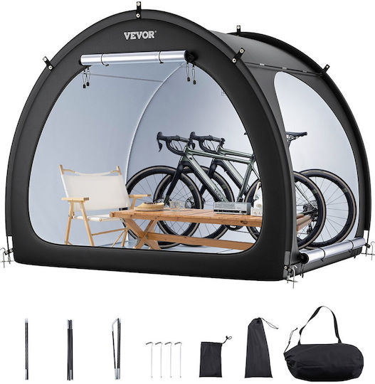 Vevor Outdoor Bicycle Storage Tent Fan-Shaped Double-Door Bike Tent for 4 to 5 Bicycles