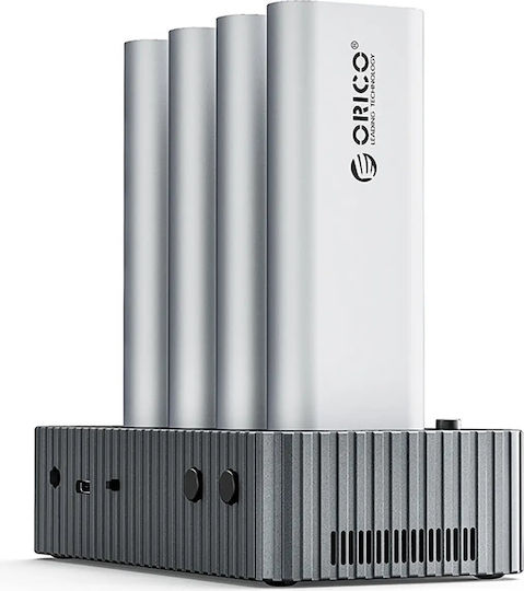 Orico Dockingstation für 4 Festplatten SATA M.2 (2280)" mit USB-C Verbindung (ORICO-IT48N-C-EU-GY-BP-HU)