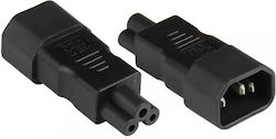 Alcasa IEC C14 / IEC C5 - IEC C14 / IEC C5 Cable 0.11m Μαύρο Alcasa IEC C14 / IEC C5 - IEC C14 / IEC C5 Cable 0.11m Μαύρο