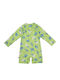 Zoocchini Kids Swimwear Long Sleeve One-piece Green