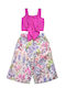 Kinder-Set mit Hose Sommer 2Stück Fuchsia